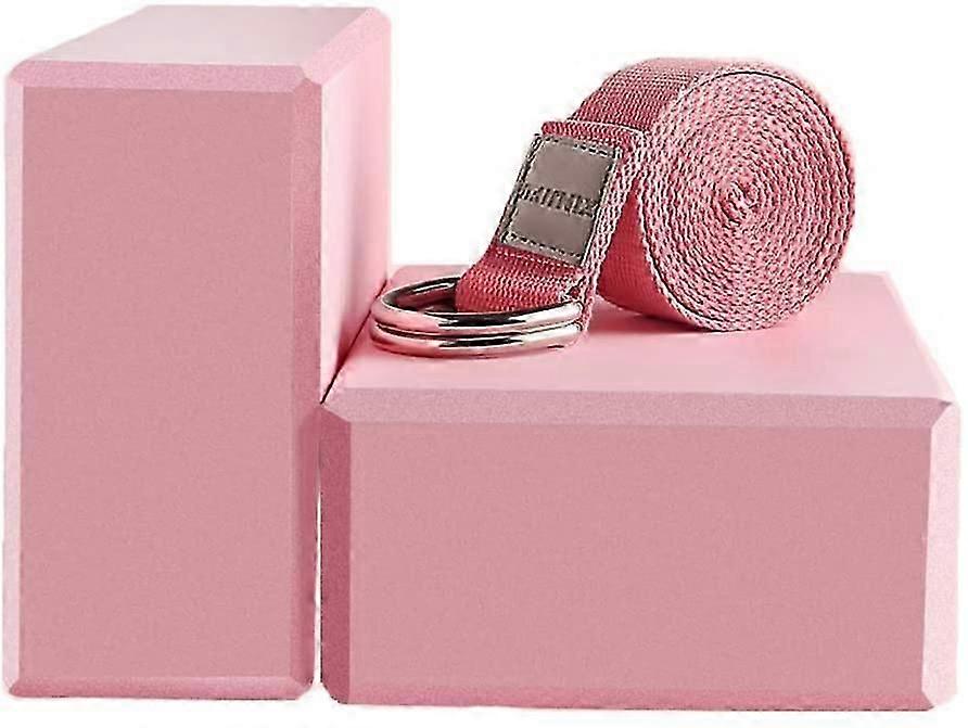 ヨガブロック2パックセット - (ヨガブロック1ヨガストラップ付き) フォームブロック