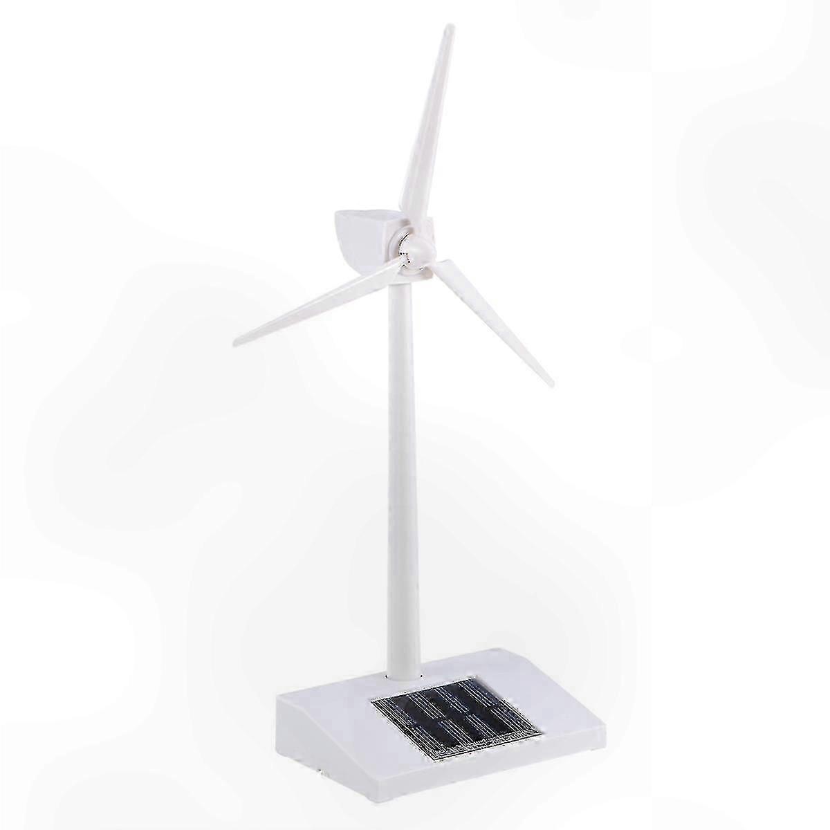 Mini Wind Turbine with Solar Power, Educational Desk Model, Durable ABS Plastic Construction, Fun Interactive Design