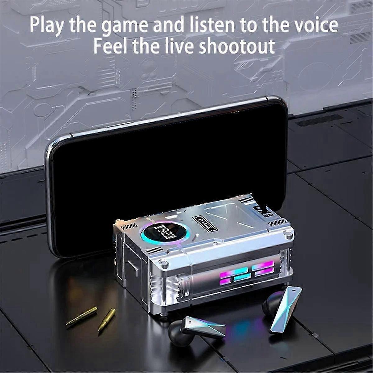 Wireless Bluetooth 5.3 Stereo Gaming Headset with Punk Mechanical Style