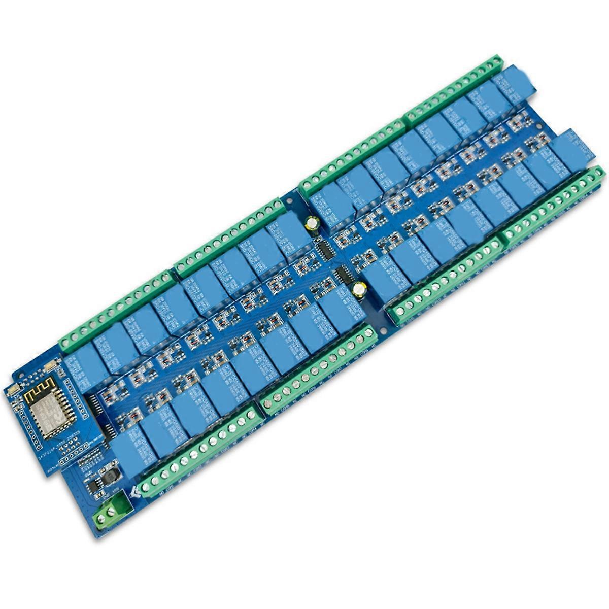 DC24V ESP-12F 32 Channel Relay Module ESP8266 Development Board Secondary Development Relay Module Smart Home Relay