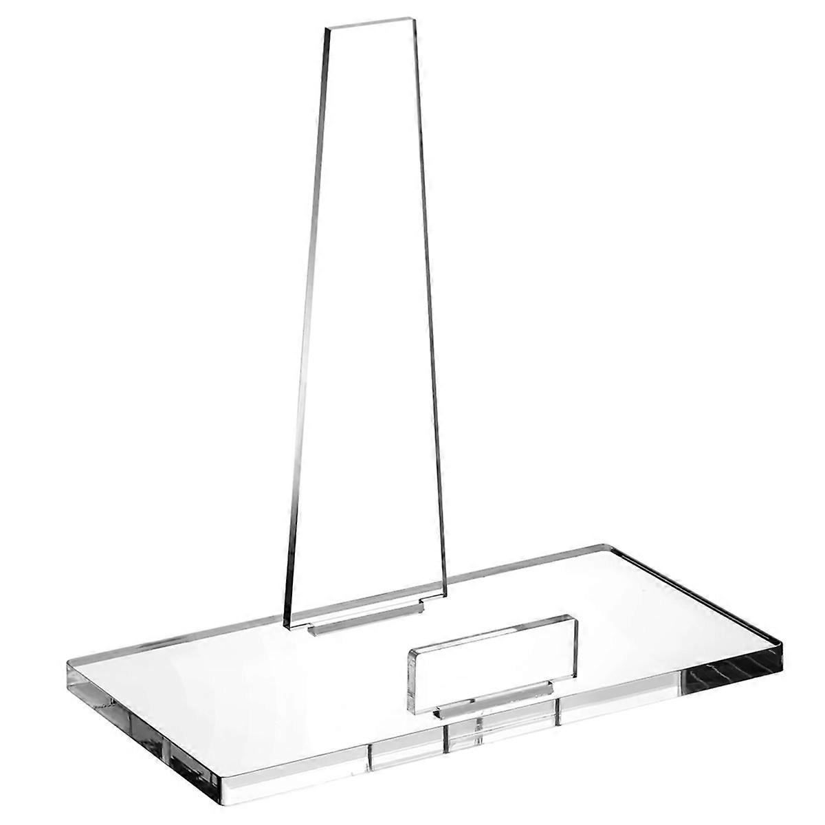 8Inch Acrylic Stands for Display Clear Postcard Plate Display Stand Picture Stand with Square Block Base for Home Office