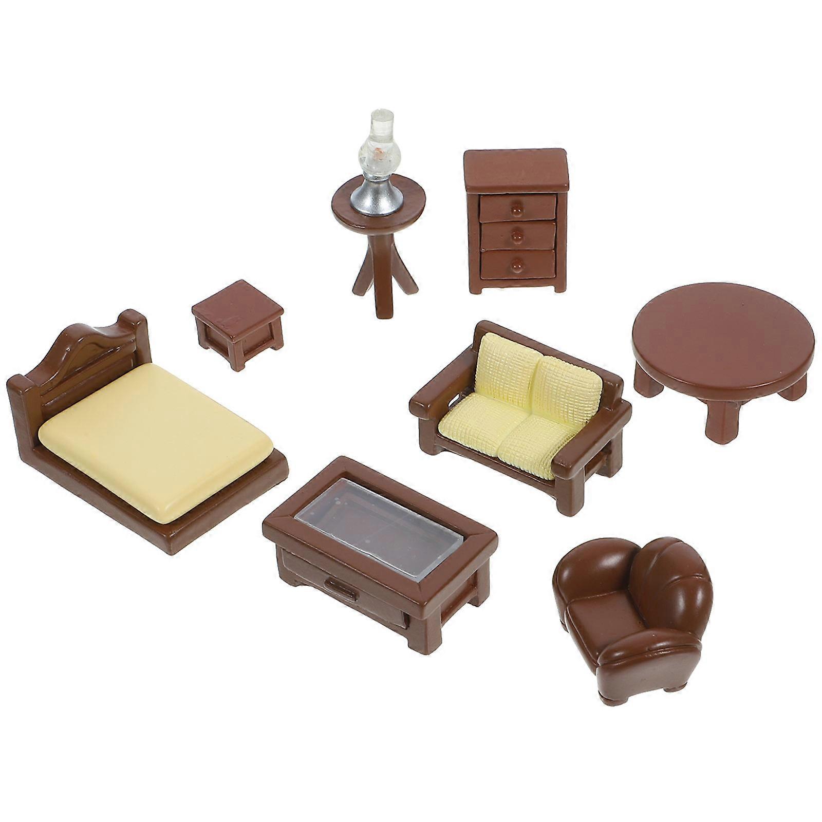 Miniature Furniture Doll House Furniture Set for Dollhouse 1Set Assorted Color