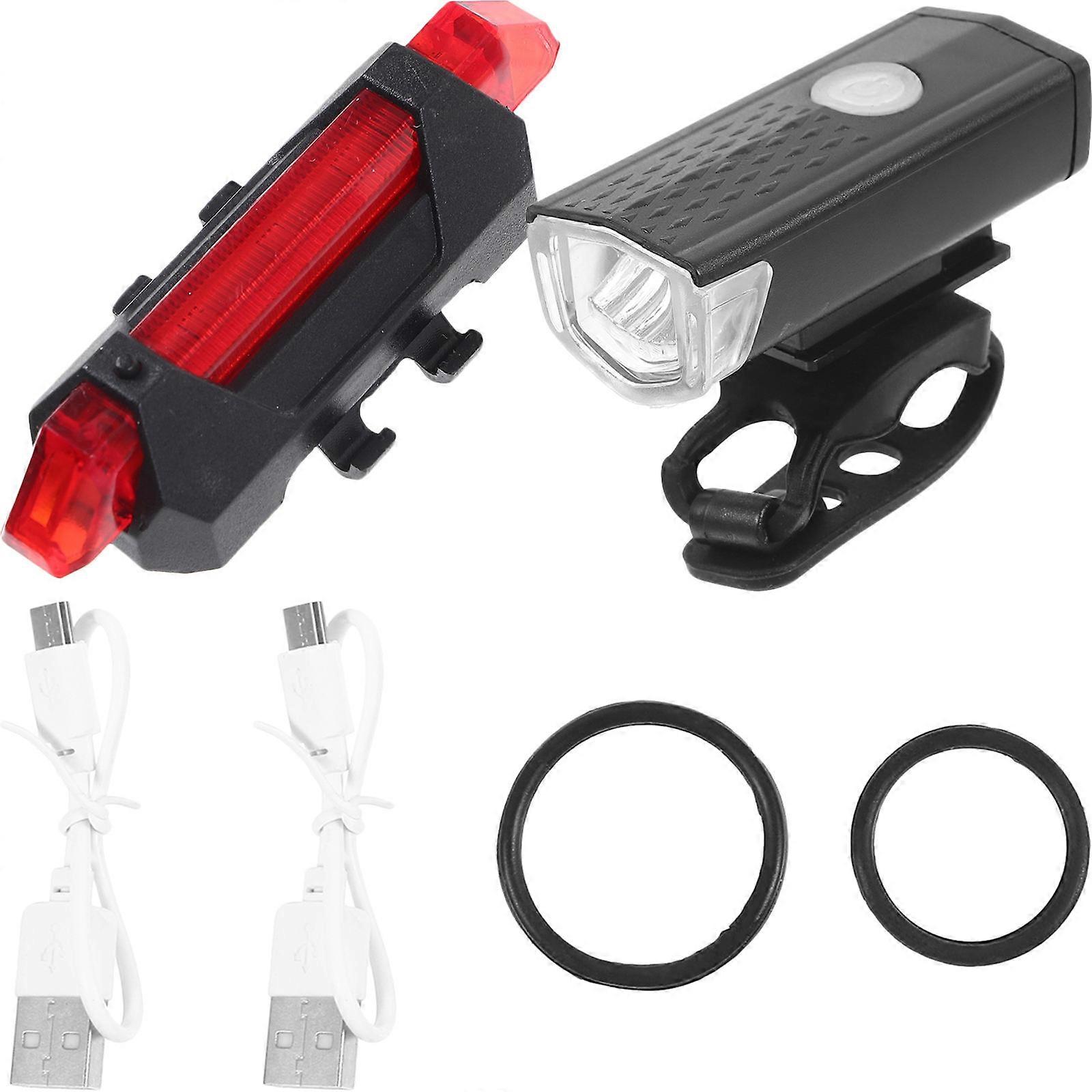 Cycling Safety Light Set In Assorted Color Designed For Cyclists Featuring USB Charging And Waterproof Function 1 Set
