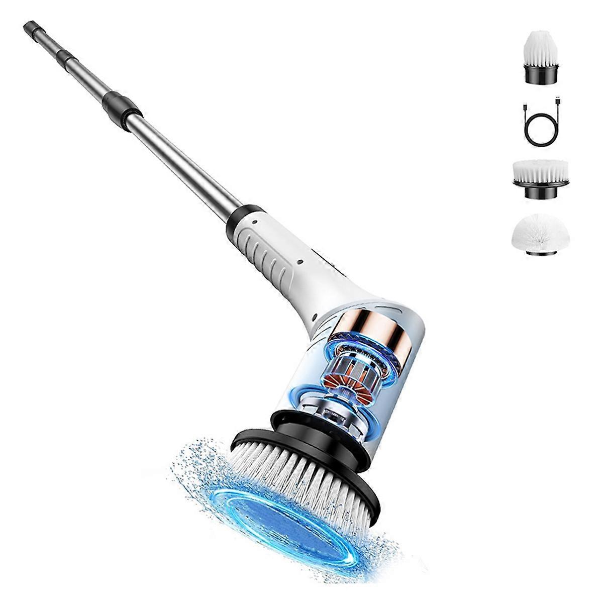 Multifunctional Digital Display Electric Cleaning Brush Rotatable and Retractable Wireless Handheld Brush
