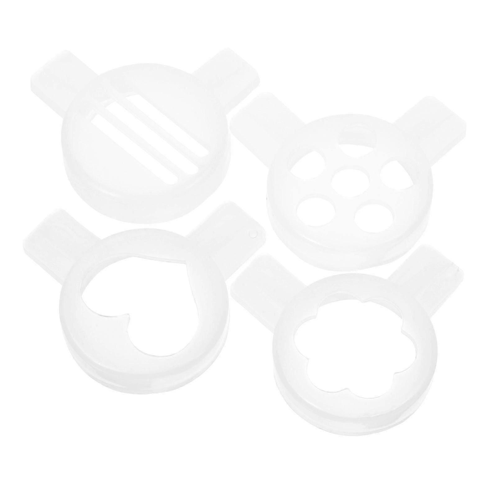 4pcs Ice Cream Machine Nozzles Modeling Caps Fittings Ice Cream Machine Replacement Parts