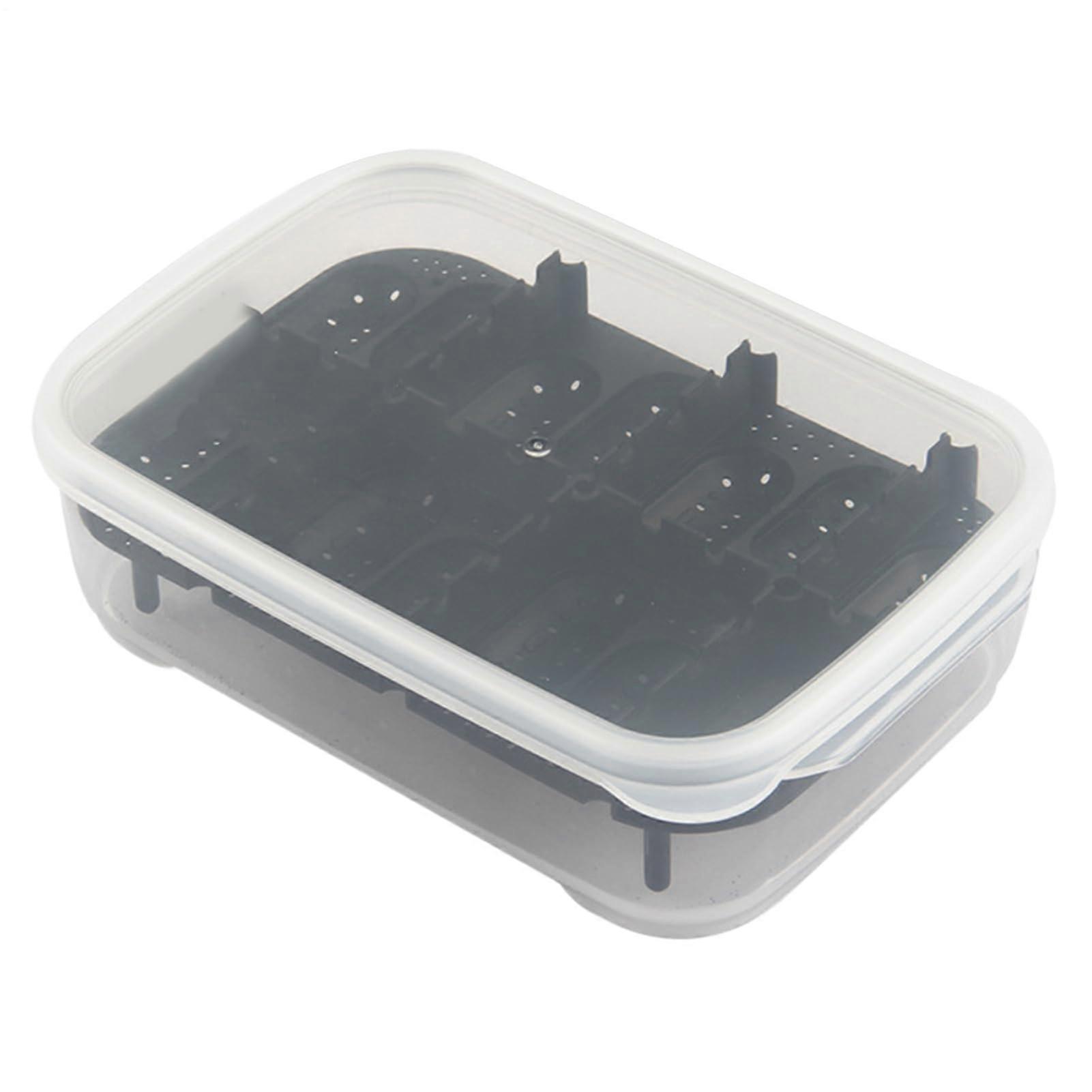 Transparent Lizard Tank 14-Grid Gecko Breeding Box 18x13x5 Multi-Compartment Spider Scorpion Reptile Habitat Black