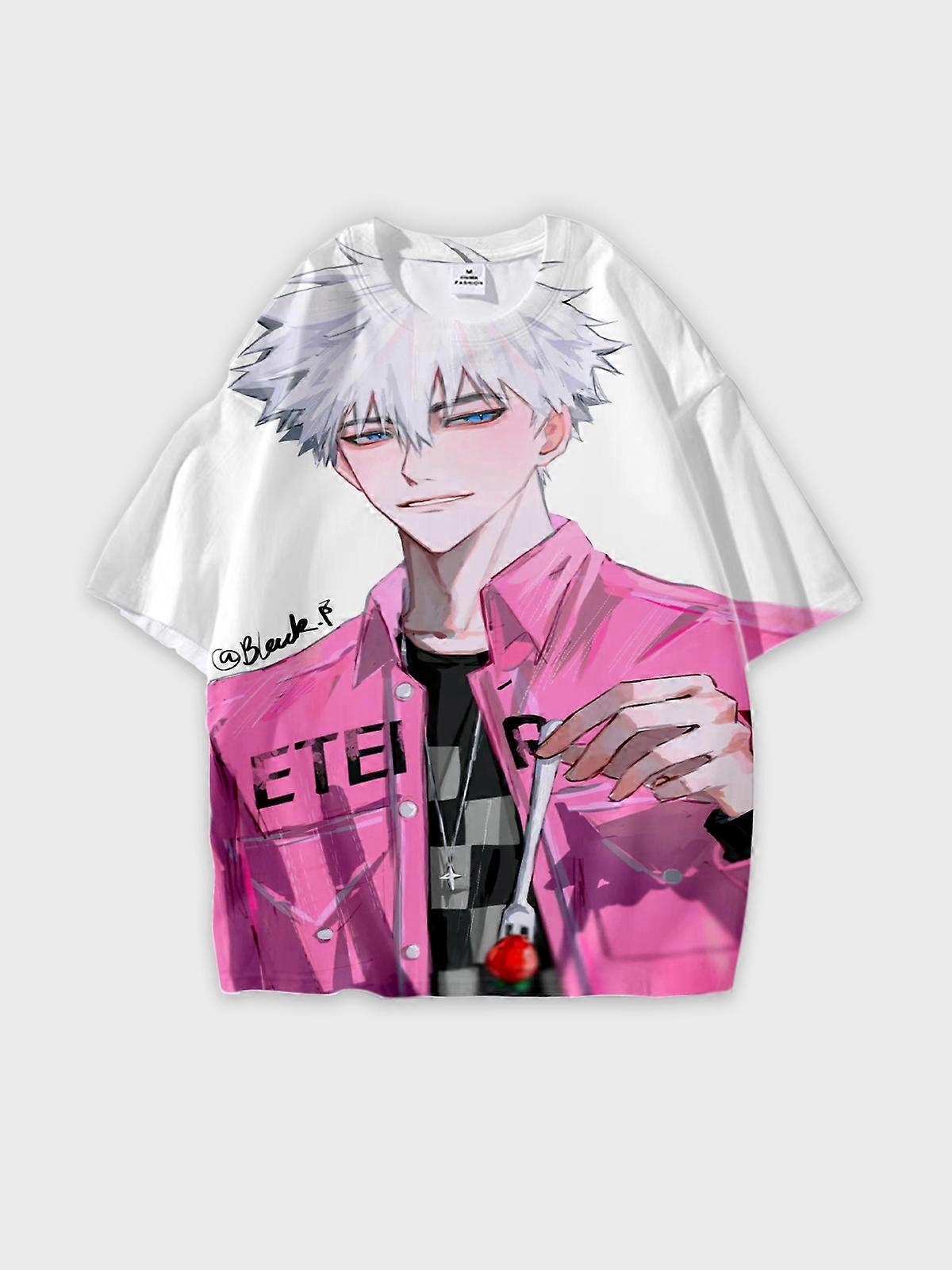 T-Shirt Short Sleeve Round Neck, Summer Casual Loose Graphic Tee, Unisex The Link Click W736