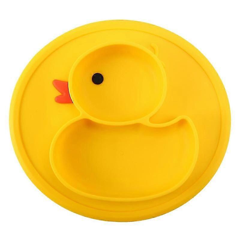 Silicone Divided Toddler Plates - Portable Non Suction Plates for Children Babies and Kids Baby Din