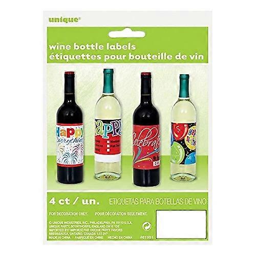 Unique Party Happy Birthday Wine Bottle Label