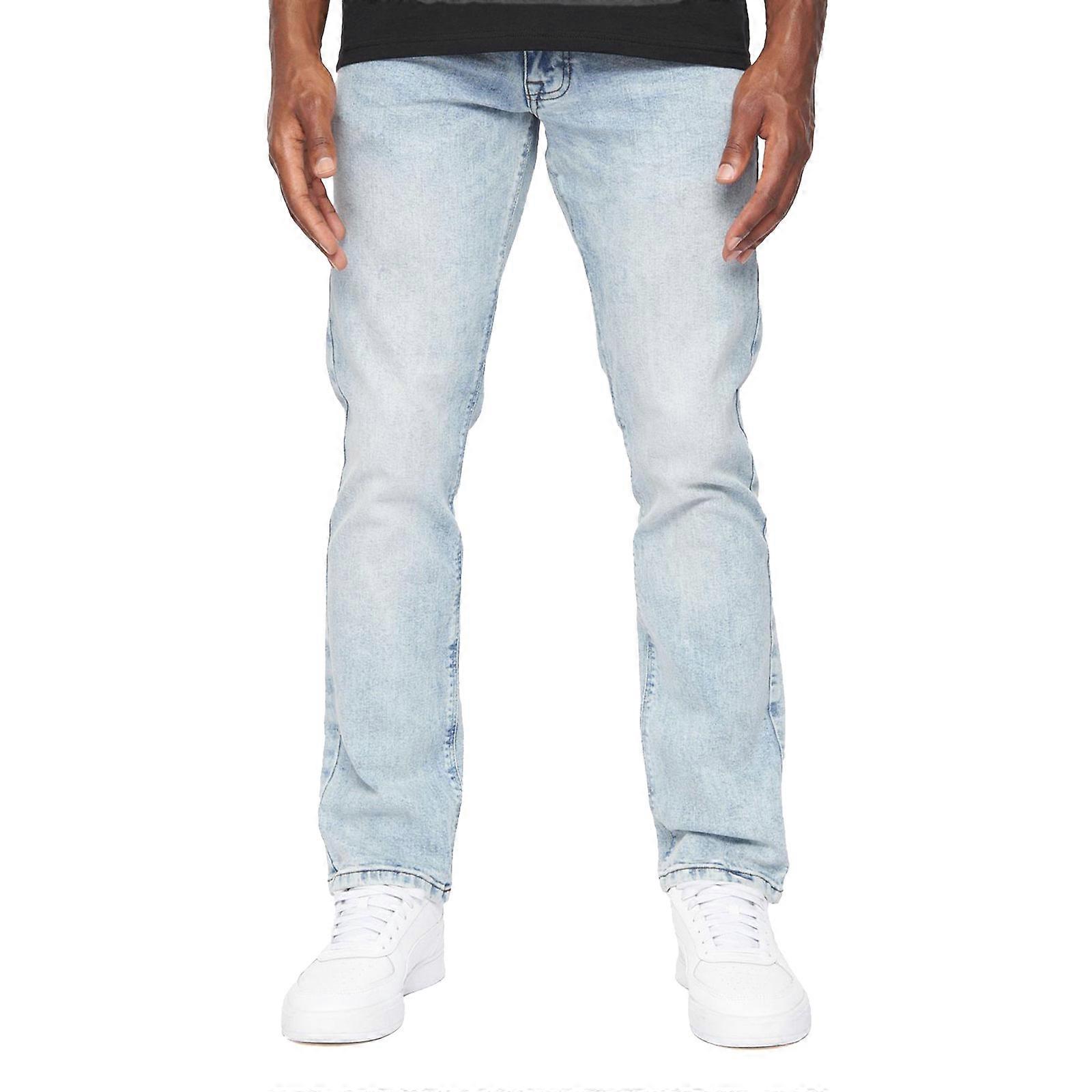 Crosshatch Cadman Straight Jeans Light Wash