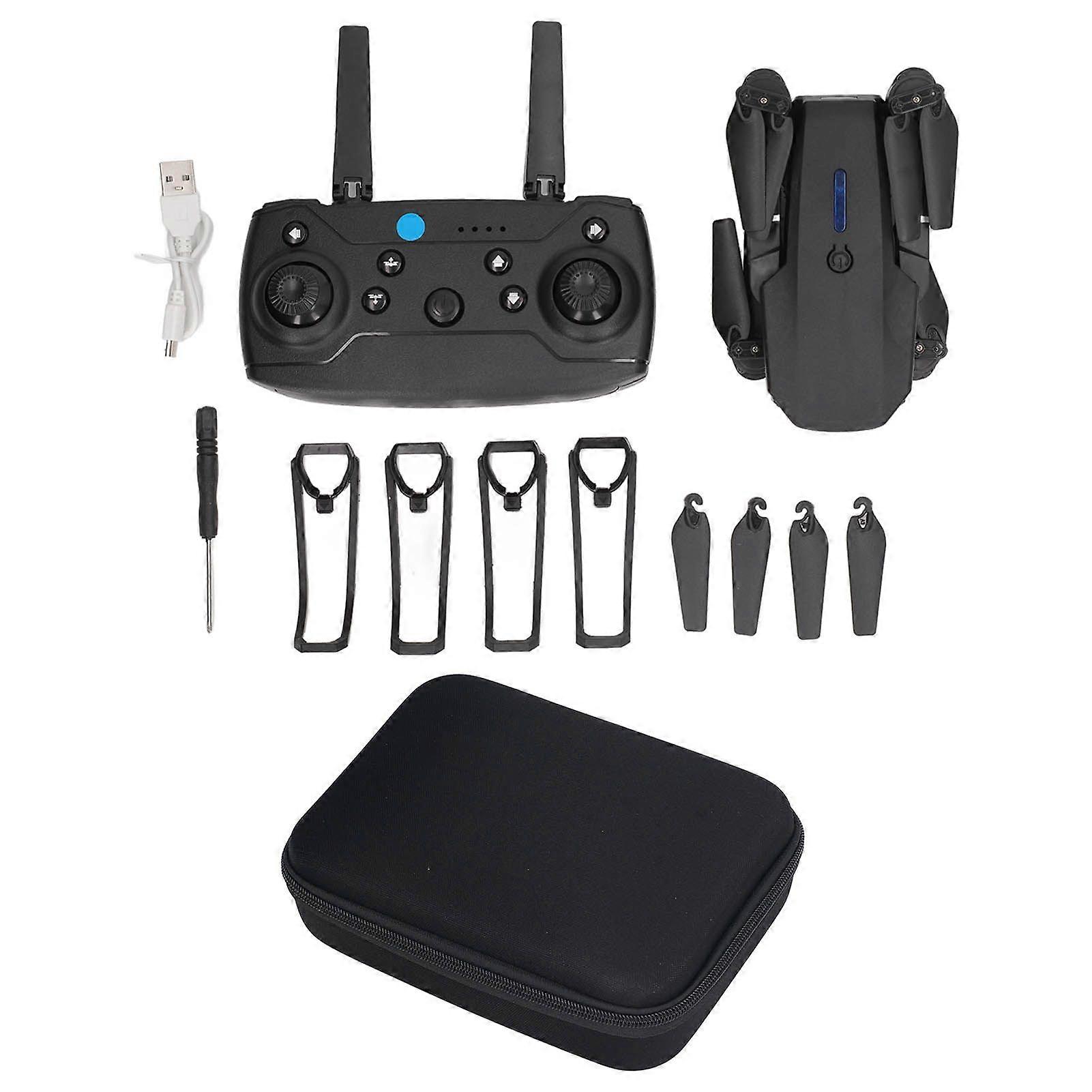 E88 4 Axle Aerial Quadcopter HD Double Camera High Resolution Flipping Folding RC Drone Black