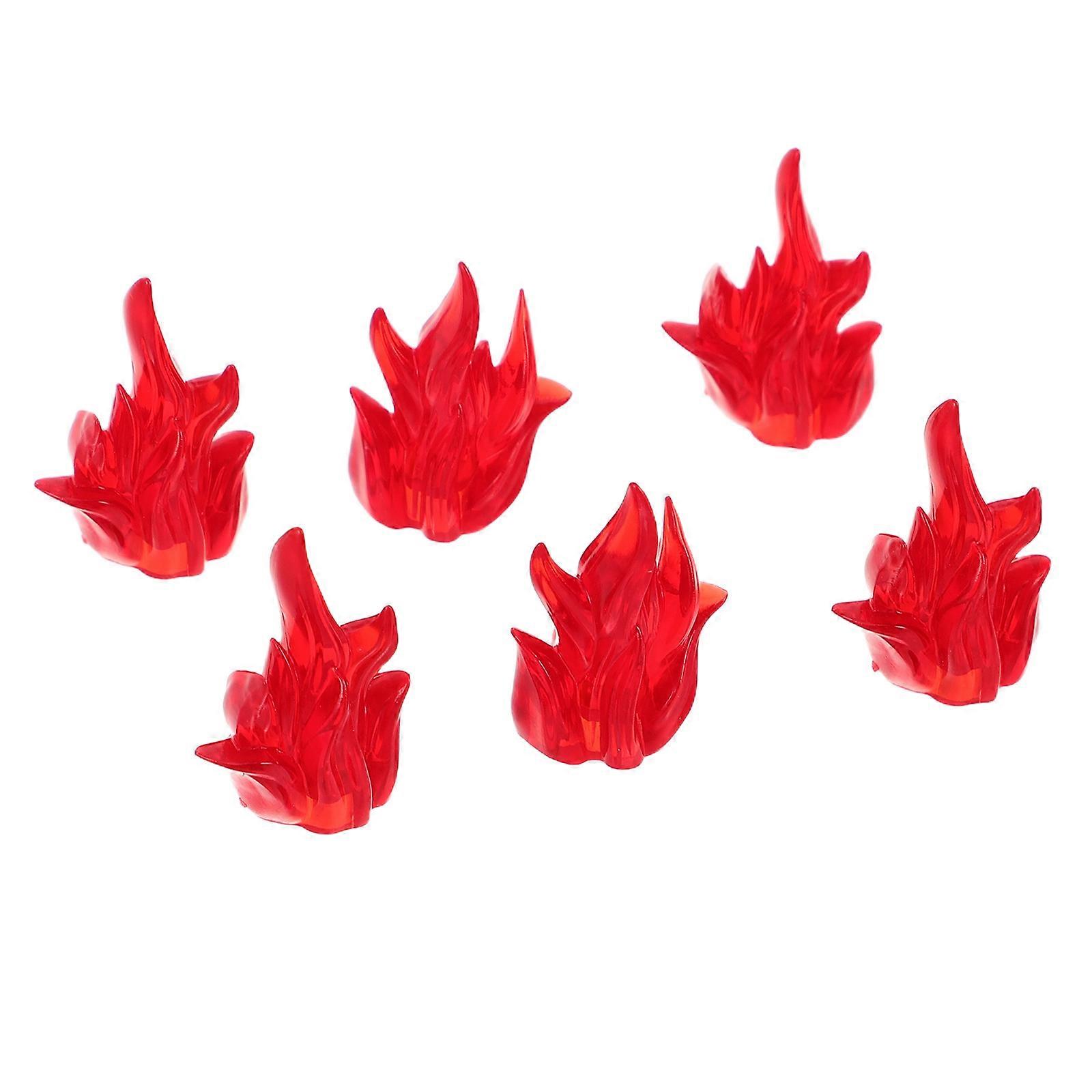 Building Fire Toys Miniature Flame Models Creative Play Accessories 12Pcs