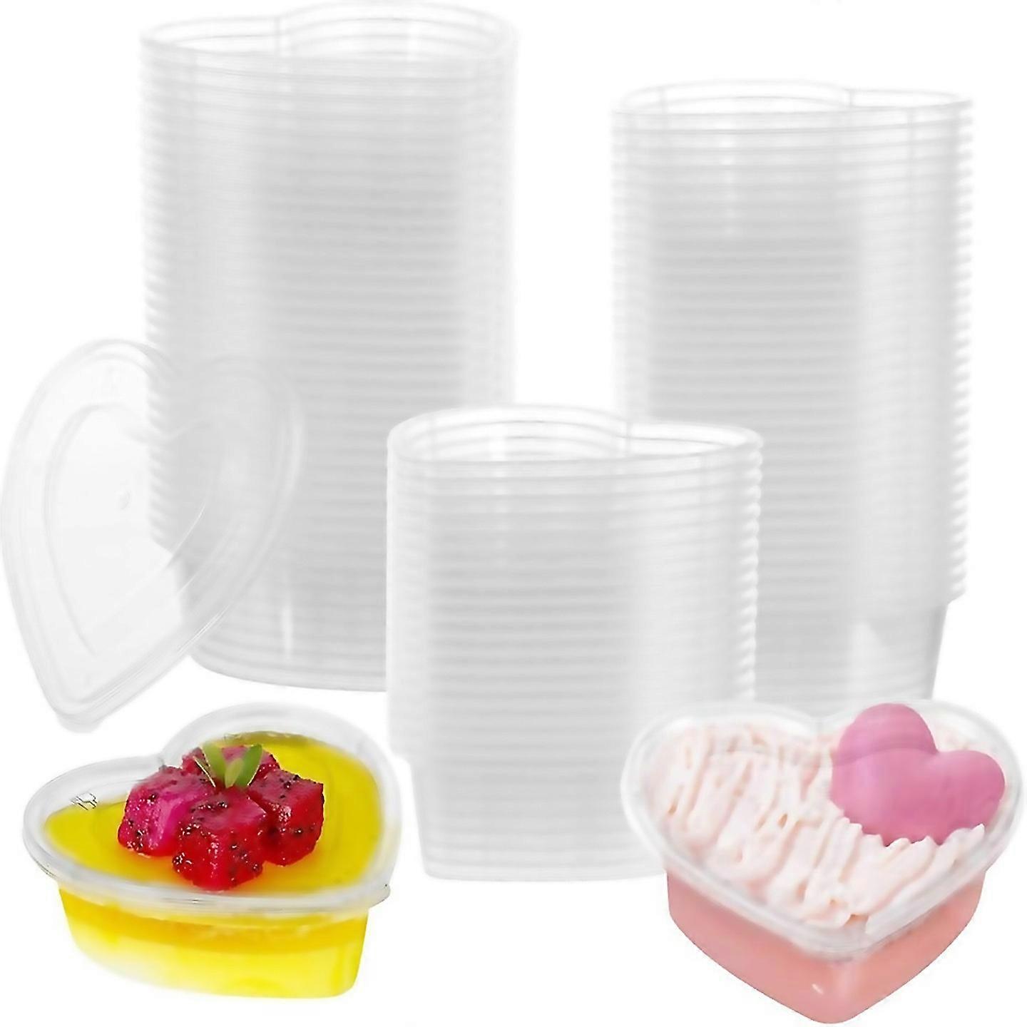 For 50 Pcs Valentines Day Heart Shaped Storage Containers