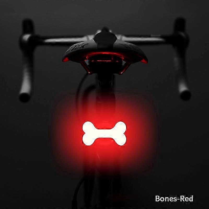 Heart-shaped LED Bicycle Tail Light USB Rechargeable Waterproof 5 Modes 750-ps-0080203