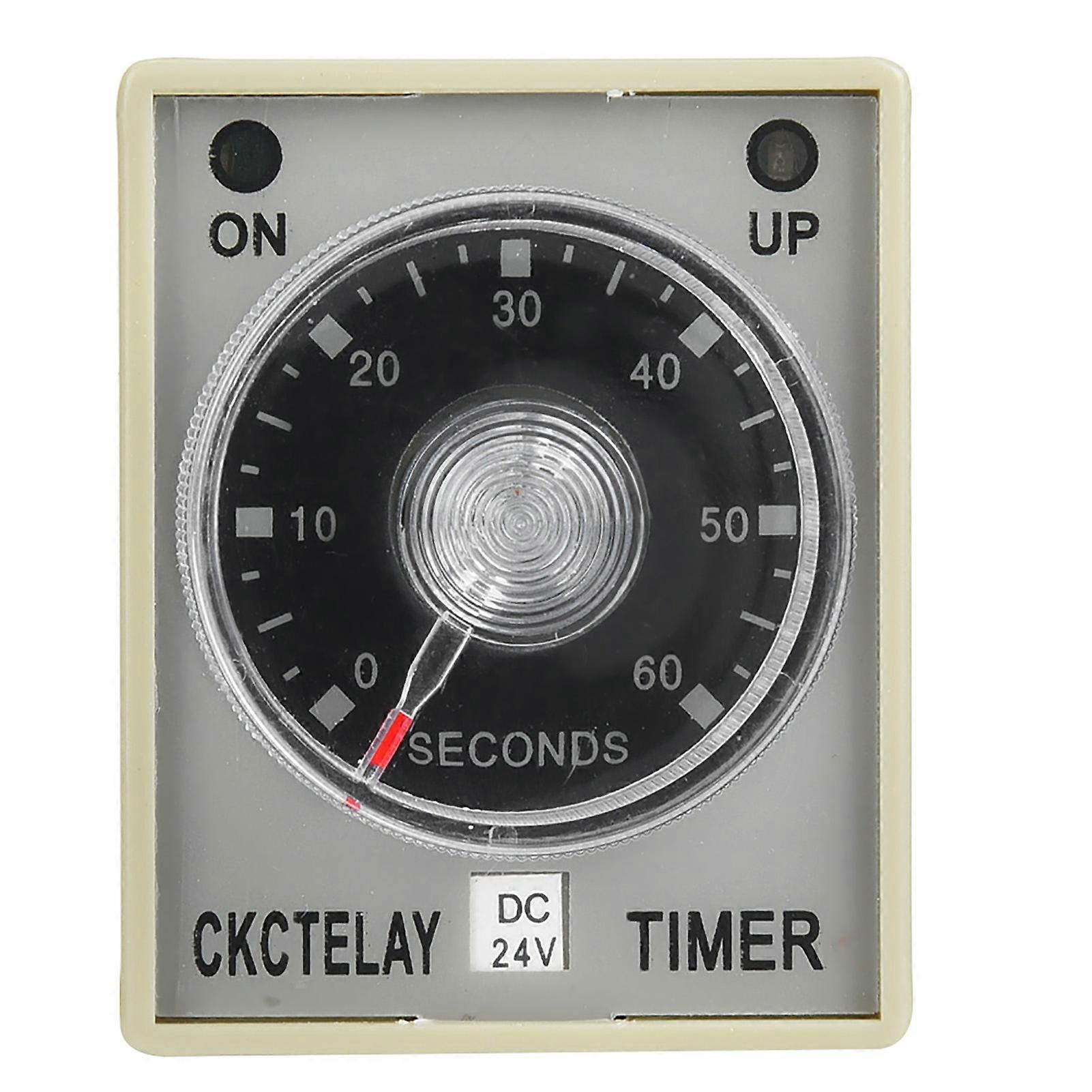 8 Pin Electronic Time Delay Relay, On Delay Timer, 35mm DIN Rail Mount, 60s Timing Range (DC24V)