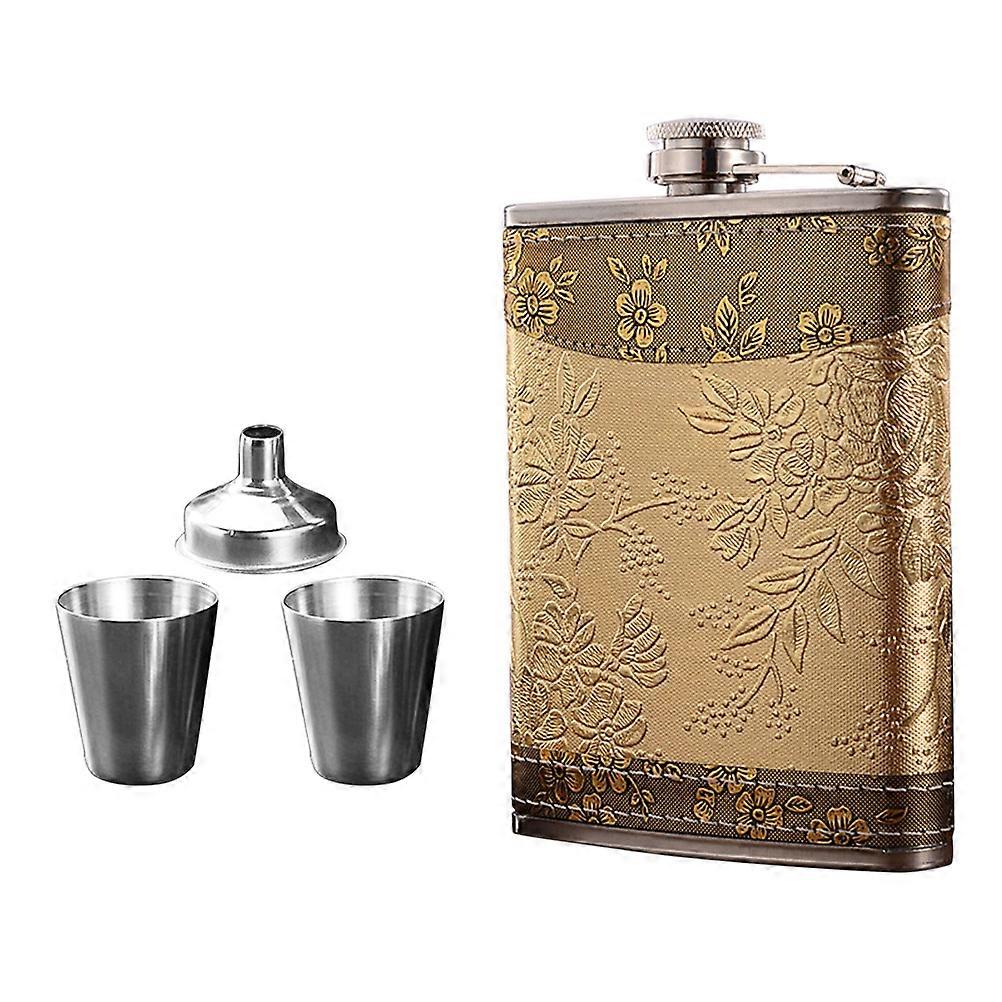 Stainless Steel Whiskey With Cup For Men And Women Ideal For Hunting And Mountaineering Rustproof 1 Set