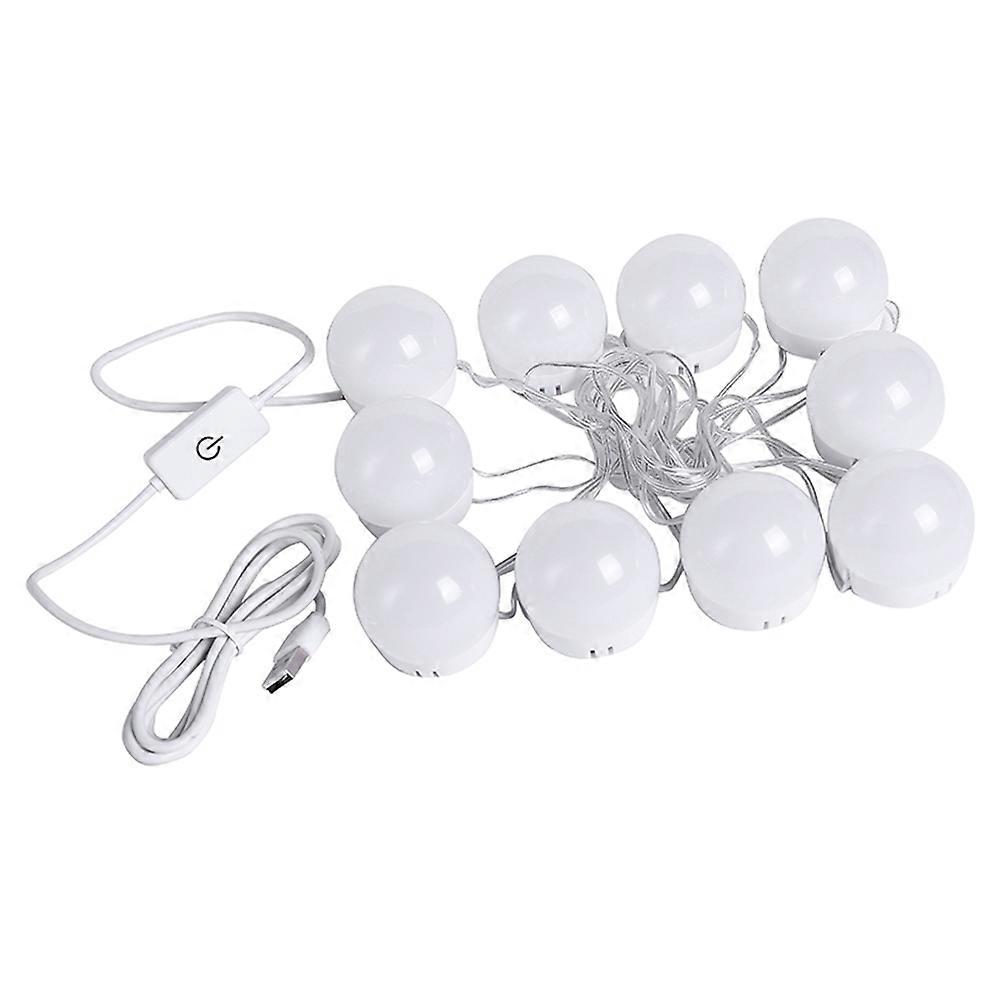 LED Vanity Mirror Lights for Makeup Use 1Set 10 LED Light Bulbs