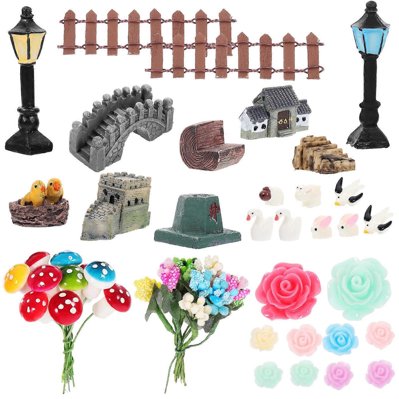 Chinese Style Decors Miniature Ornaments Set for Decoration 1Set