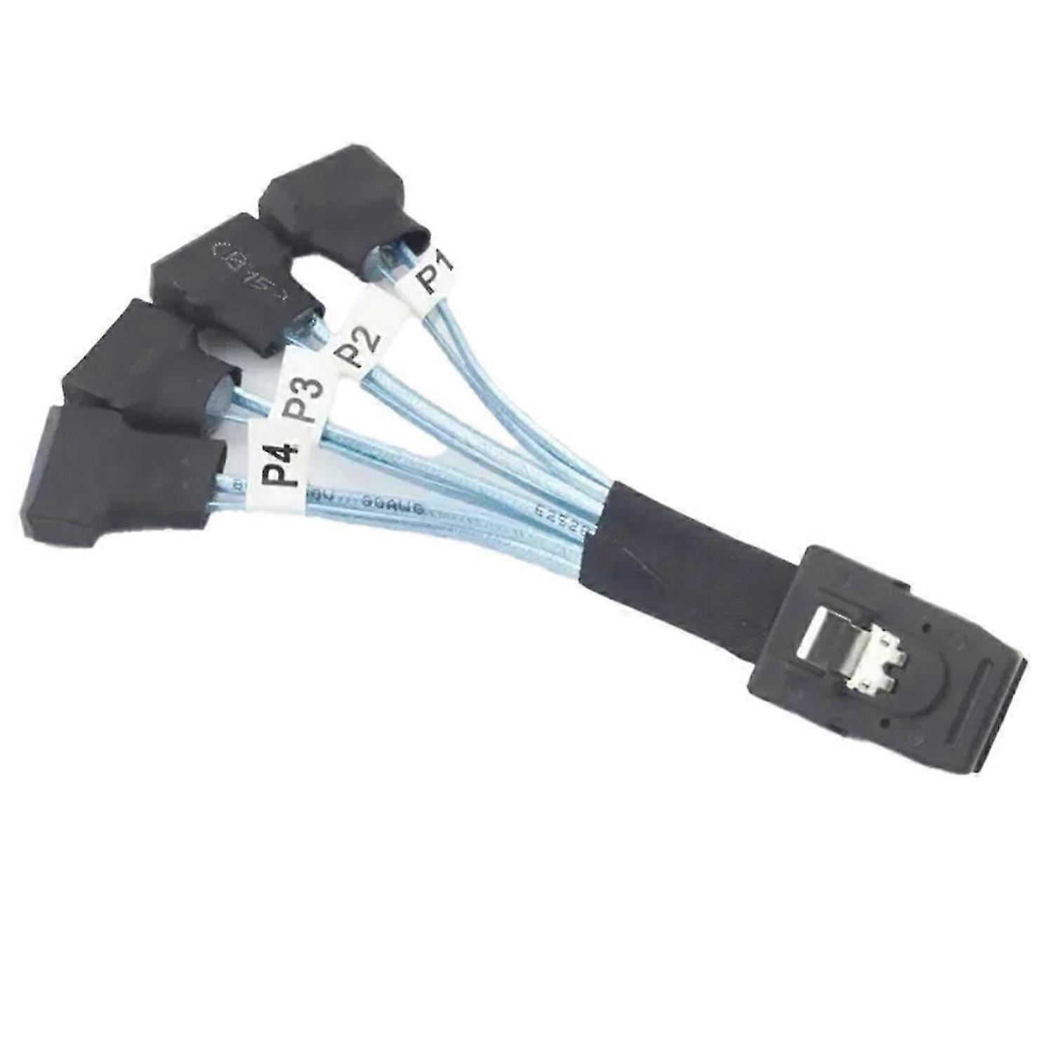 Mini SAS SFF-8087 to 4X SATA Male 3.0 SSD High Speed Data Transfer Cable 1 to 4 0. Computer Cables H