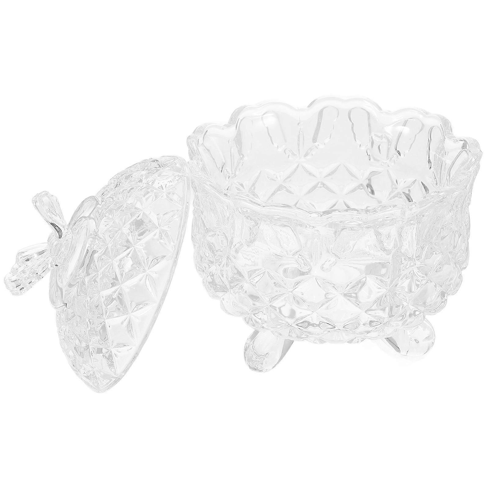 Candy Jar Glass Storage Container with Lid for Kitchen 3Pcs Set