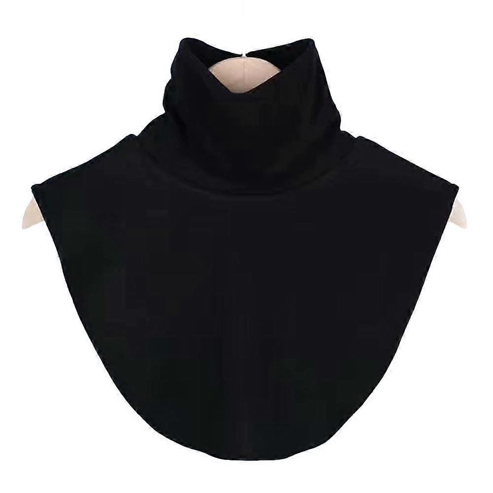 Women'S Solid Color High Elasticity Fleece Turtle Neck Fake Collar Base