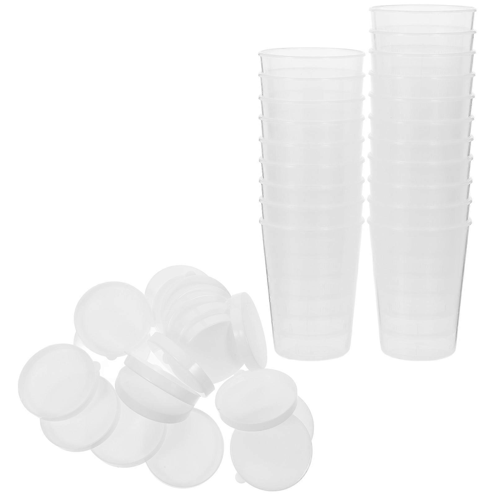 Measuring Cup with Lid for Storage Use 20Pcs Durable Plastic Cups