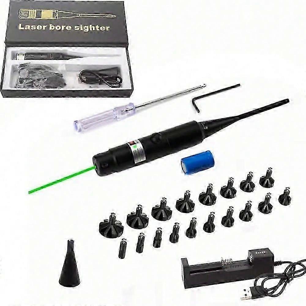 Green/Red Laser Calibrator Aluminum Alloy Calibrator Turn-Free Laser Calibrator with 18 Adapter Cross-border Aiming Instrument