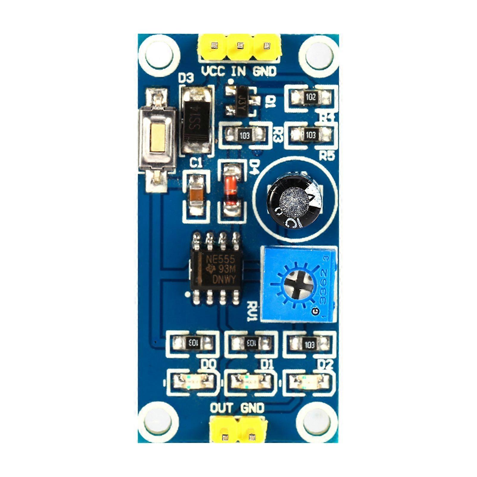 0-120s Delay Relay, 5-12V Timer, NE555 Adjustable Module, Built-in Test Button