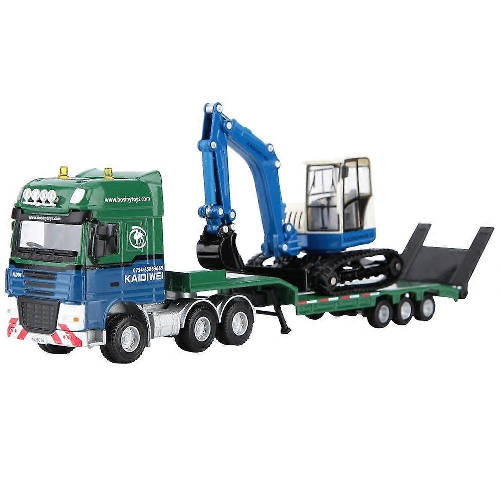 1:50 Kids Alloy Excavator Model Simulated Engineering Trail Car Toy