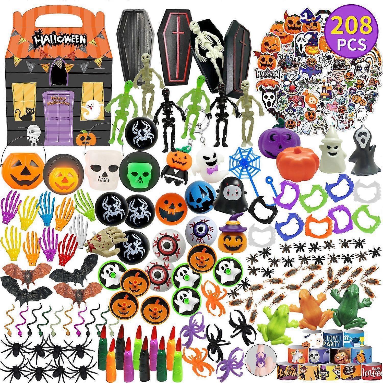 Halloween Toy Set, Children's Learning Toys, Squeeze Pencils, Pumpkin Stickers, DIY Advent Calendar Blind Box