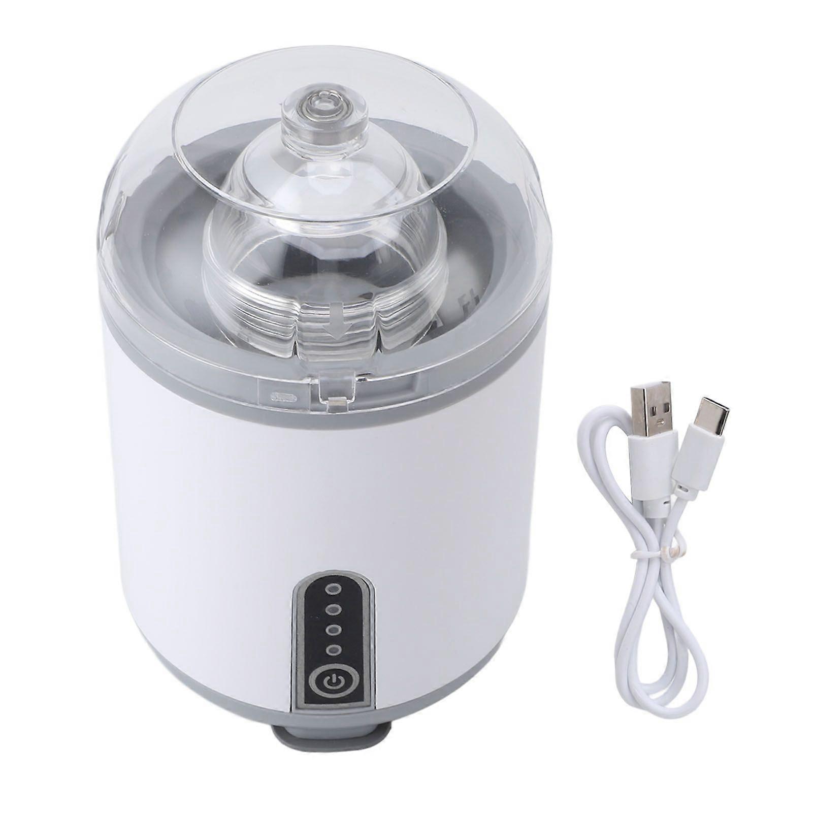 Electric Golden Egg Maker 1200mAh Rechargeable Automatic Egg Yolk White Mixer with Transparent PC Lid Anti Slip Base for Breakfast White