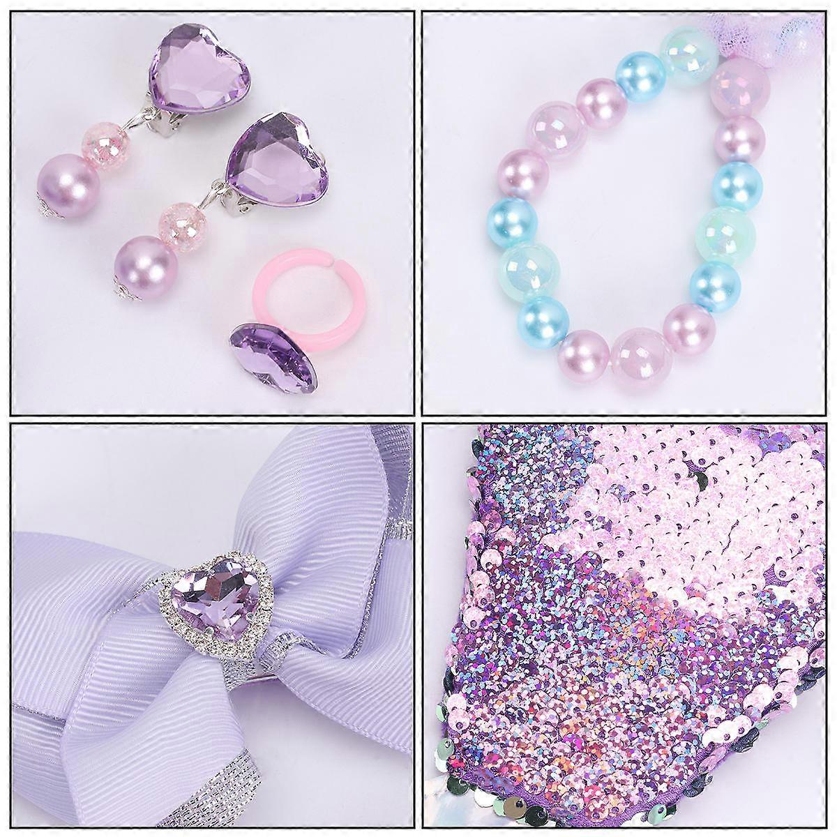 Necklace Hand Bracelet Set for Children 6 Pieces Multi Color