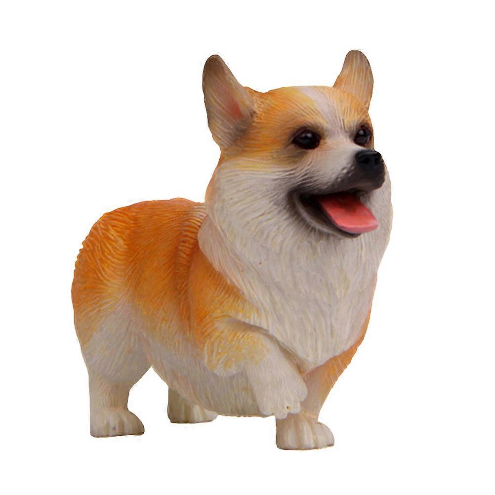 Dog Crafts Resin Corgi Ornaments for Home Decoration Multi Color