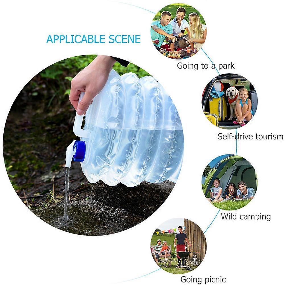 Foldable Water Container Pe Folding Bucket for Hunting Camping 15L