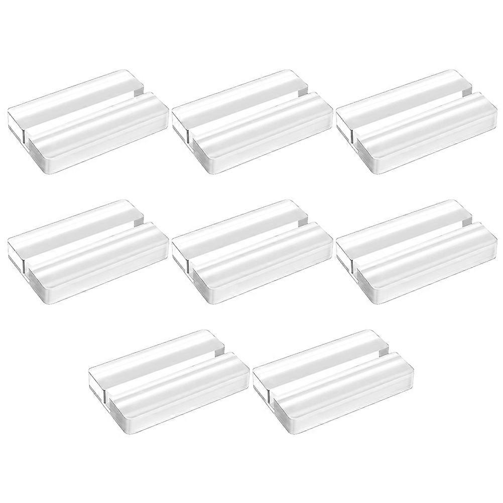 8Pcs Transparent Acrylic Wedding Party Sign Holders For Guests In Modern Minimalist Style 5X3.4X1.2CM For Displaying Menus