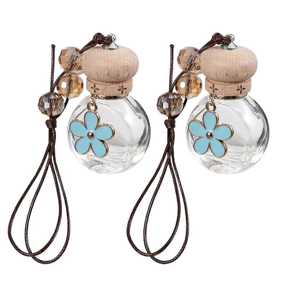 6ml Aromatherapy Car Freshener Diffuser Bottle Pendant Display For Essential Oils Blue Hanging 8Pcs