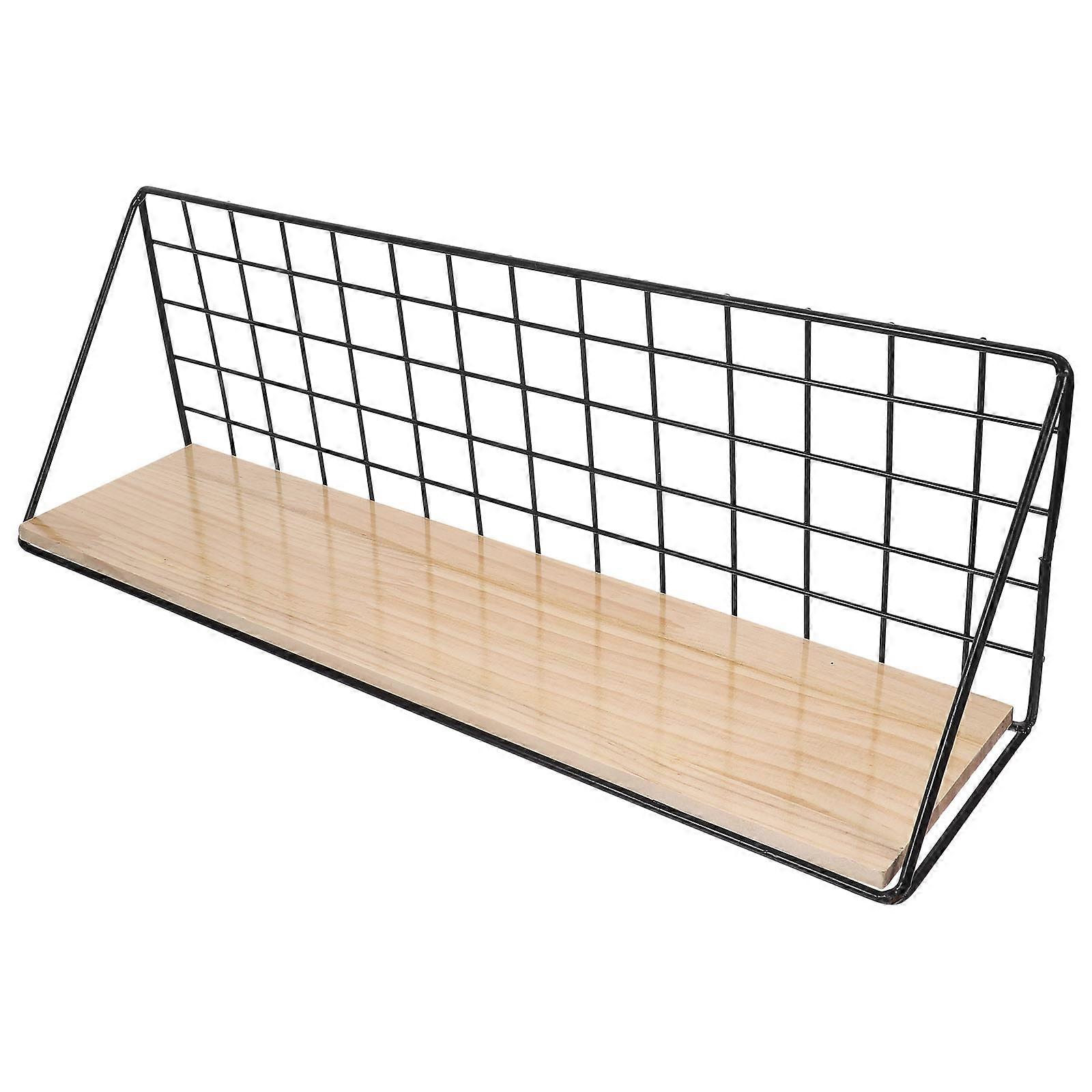 Wall Mounted Shelf Waterproof Iron Storage Rack Large 1Pack For Bathroom And Kitchen Use