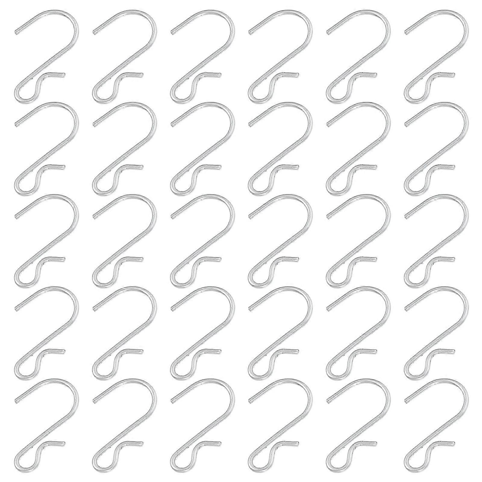 Metal Hooks 40Pcs Small S Hooks For Hanging Heavy Duty Shelf Organizing Ideal For Retail Display Camping Gear