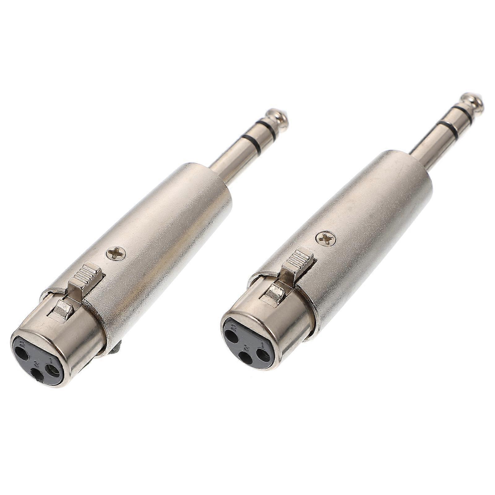 Audio Adapter 3 Pin Connector for Connecting Use 4Pcs Silver Color