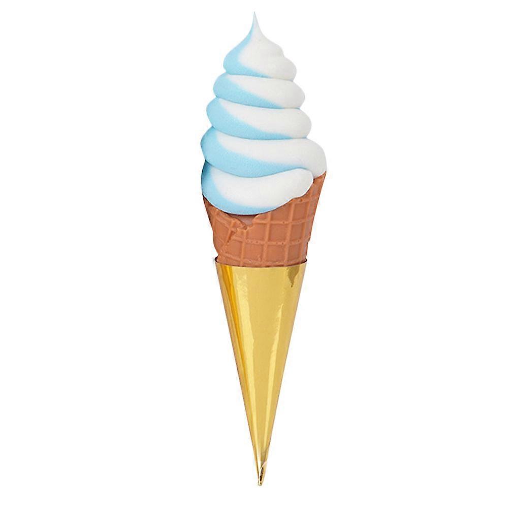 Fake Ice Cream Toy for Decoration 5Pcs Blue PVC Artificial Ice Cream Model