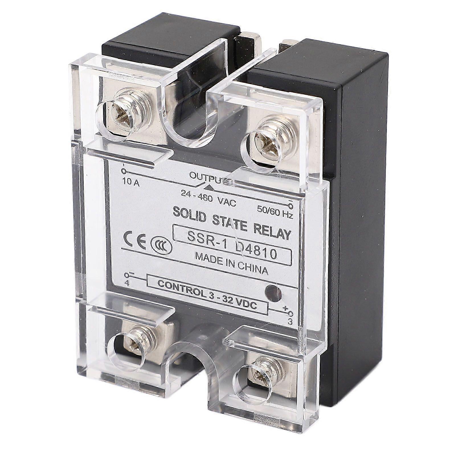 High quality  Solid State Relay SSR-1 D4810 10A 24-480VAC DC Control AC...