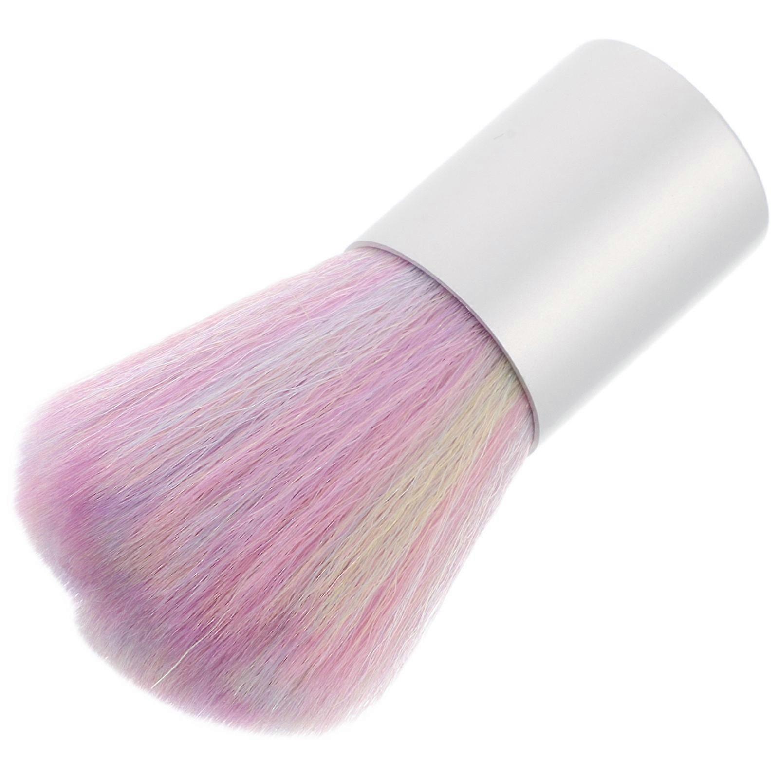 Nail Art Brush Fluffy Nail Dust Cleaner with Plastic Base