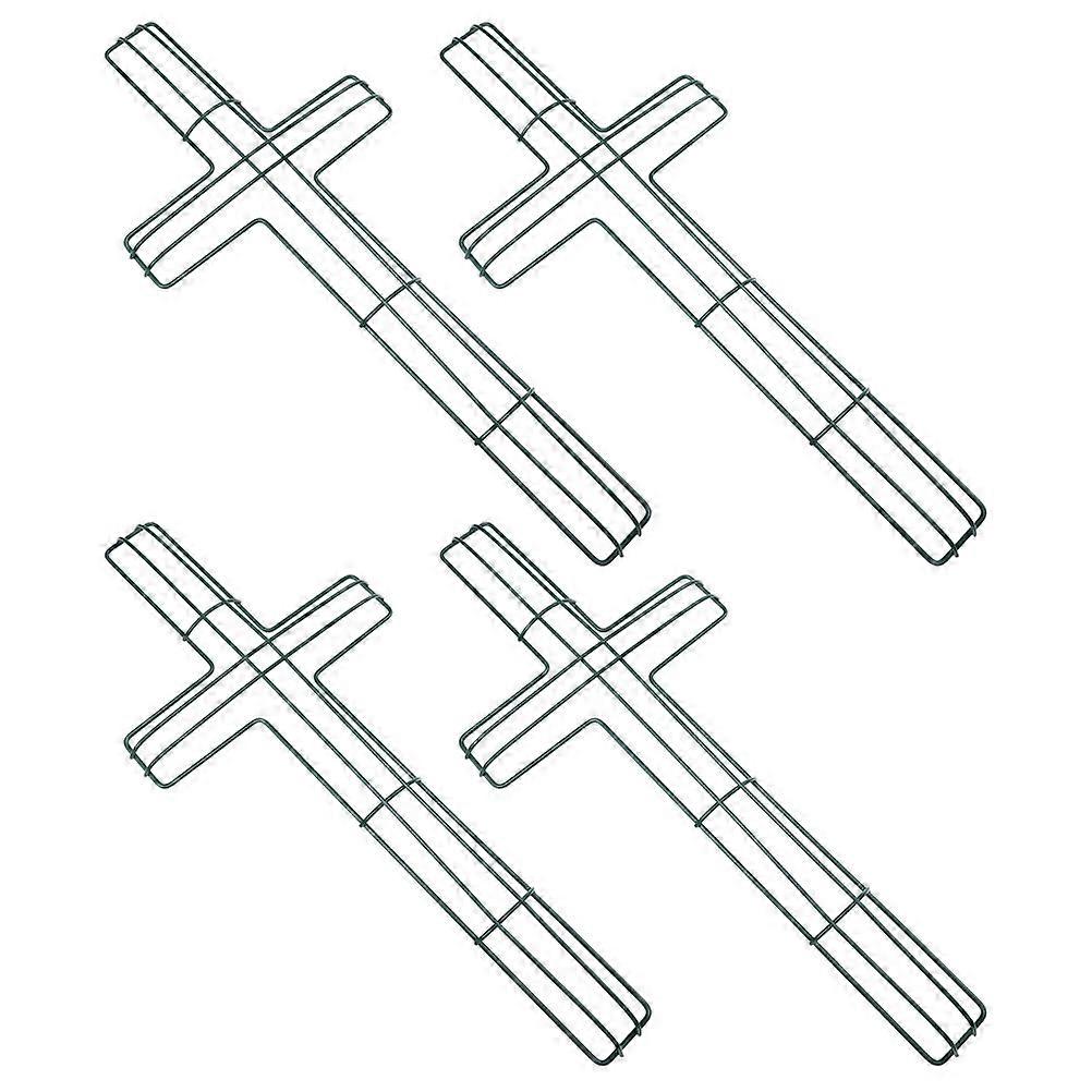 DIY Cross Wreath Frame Metal Wire Form For Multi-Purpose Use In Indoor Decoration And Outdoor Gardens 8Pcs