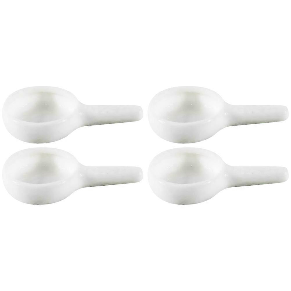 מבער שמנים אתריים קרמי ארומתרפיה פמוט קישוט משרדי לבן 8X4.5X1CM מחזיקי שמני ניחוח 4 סטים