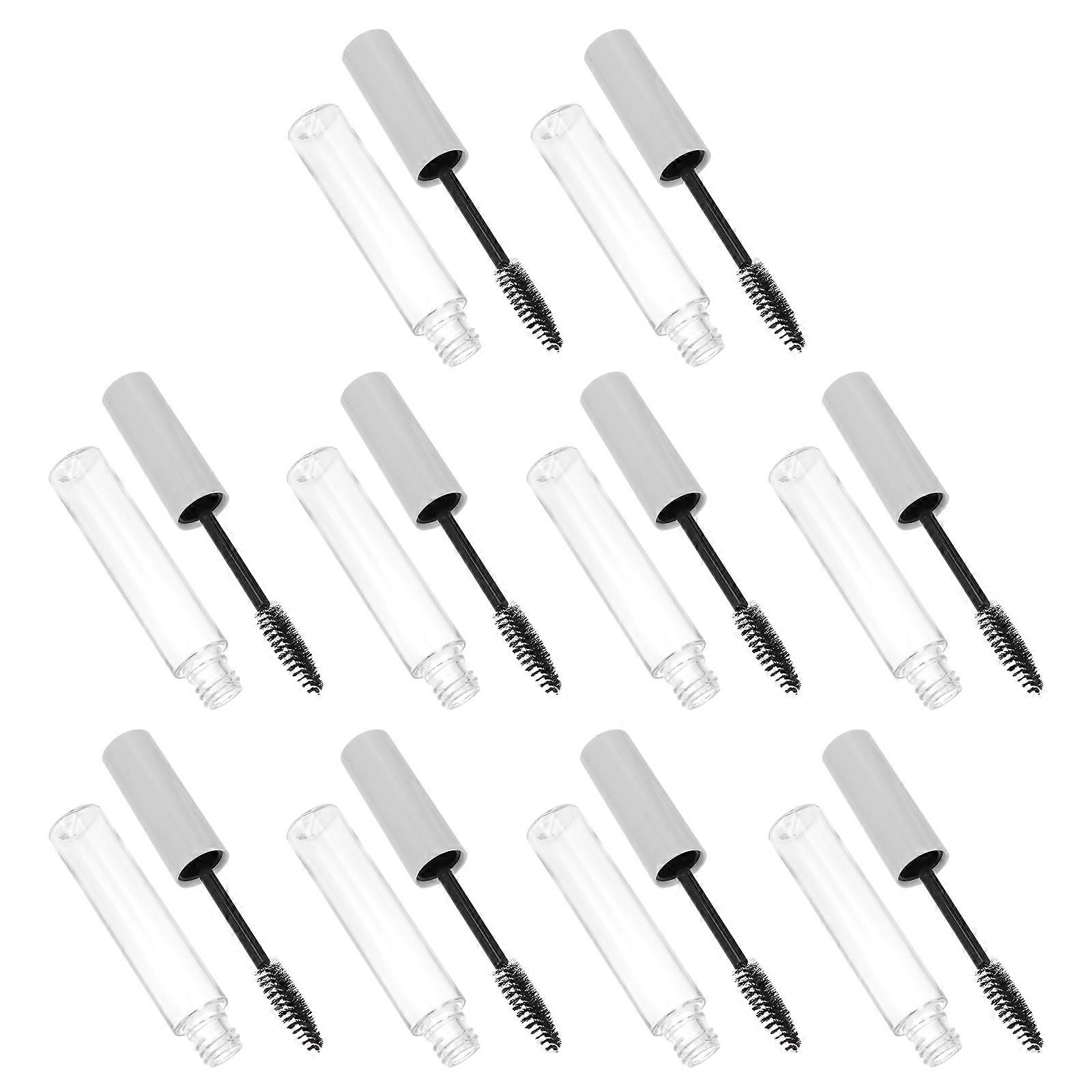 Mini White Mascara Tubes for Eyelash Brush Storage 10Pcs