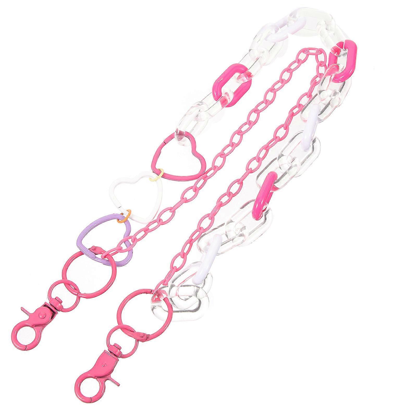 Double Layer Pants Chain 5Pcs Ornament For Women Featuring Punk Style In Pink Color With 53X3Cm Size Ideal For Night Out