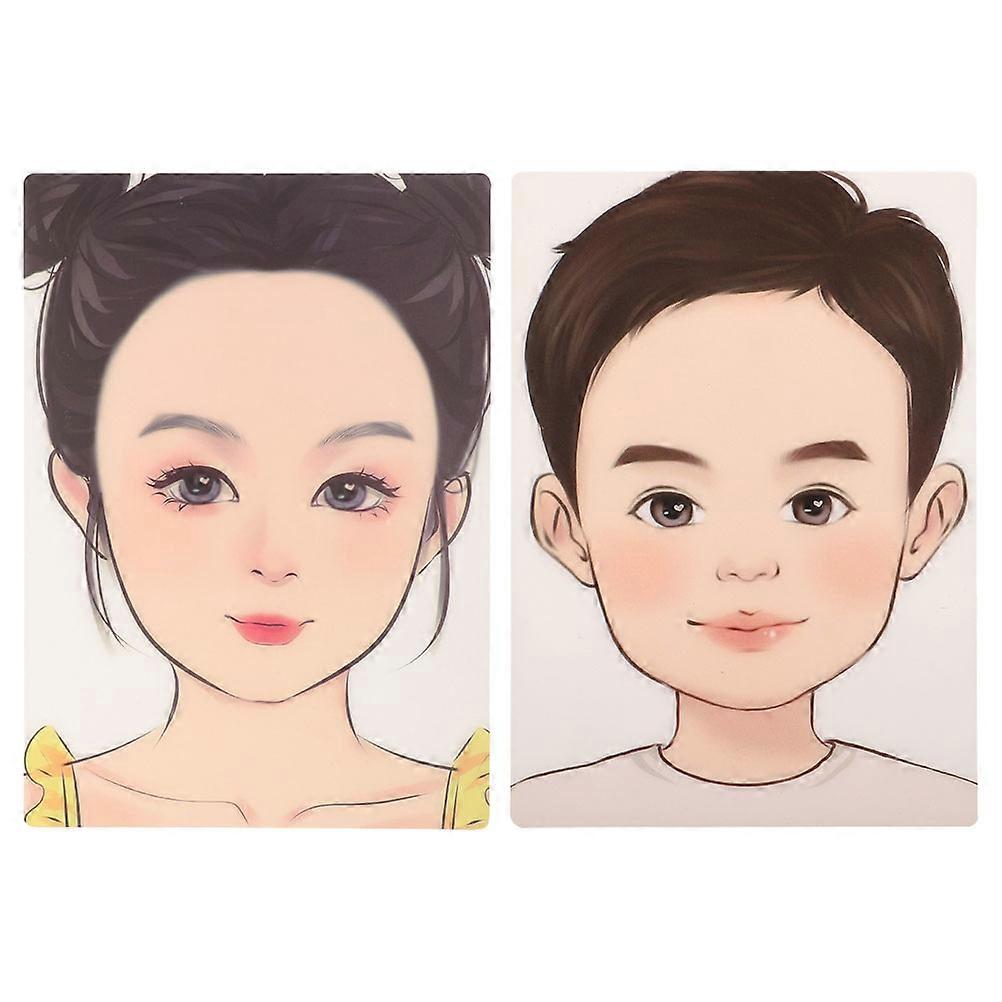 Makeup Practice Face Board for Face Painting 10Pcs Plastic Reusable