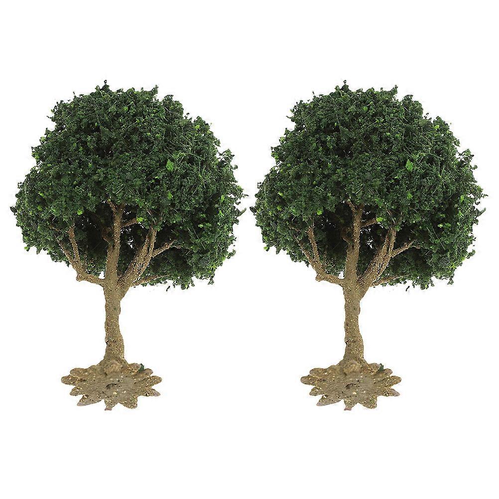 Plastic Mini Model Trees for Landscape 10Pcs Green Artificial Scenery