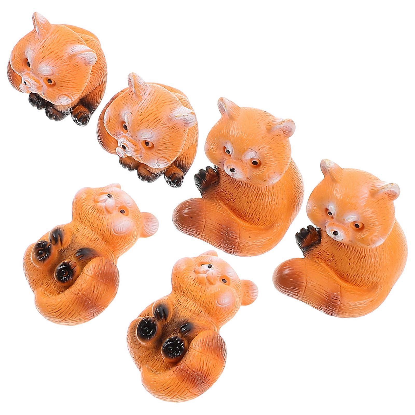 Panda Miniature Statues Resin Landscaping Ornament For Scene Layout Compact Design 2.7X2.4X2.4CM 24Pcs