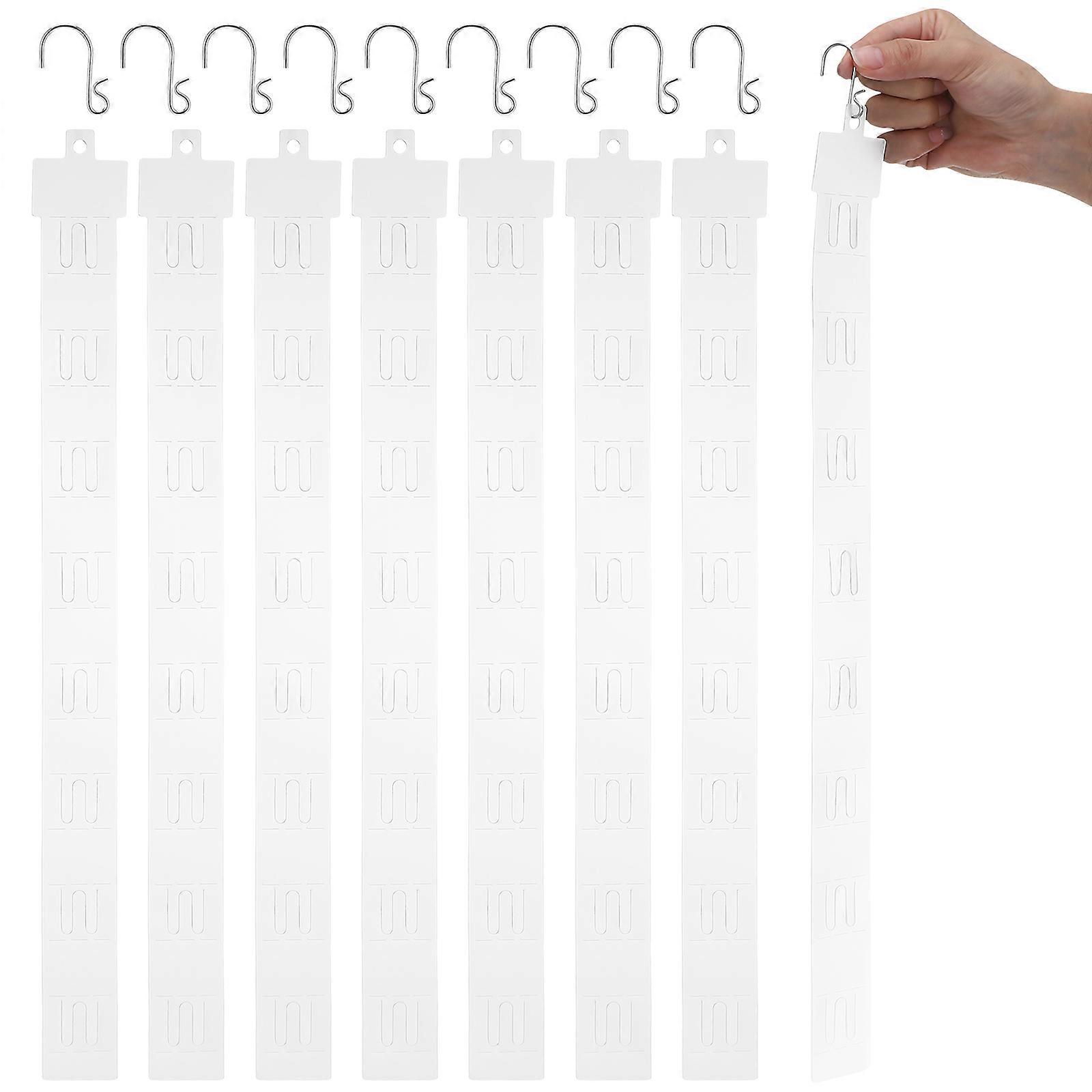 White Hanging Merchandise Strip Plastic Display Bar 60Pcs for Retail